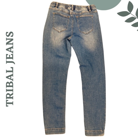 🛍️3/$40 Tribal Jeans Mid Rise Straight Fit |Mid-Wash Denim | Ankle Length Size 6 - Picture 2 of 6